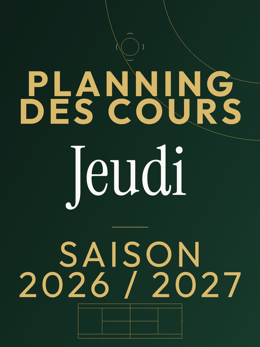 Planning du jeudi